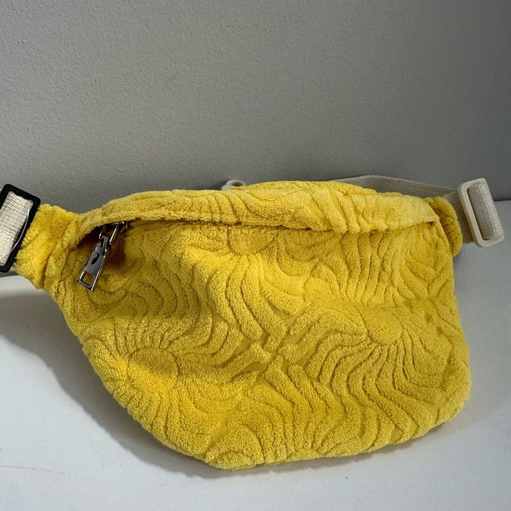 Beach Yellow Sun Terry Cloth Fanny Pack - Picture 2 of 3